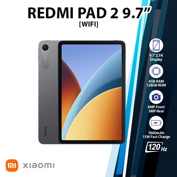 (Wi-Fi) Xiaomi Redmi Pad 2 9.7 Android PC Tablet (4GB+128GB/GREY/Octa Core)