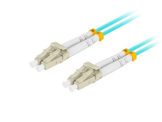 Patchcord światłowodowy Lanberg MM LC/UPC-LC/UPC DUPLEX 3.0MM OM3 50/125 LSZH 0.