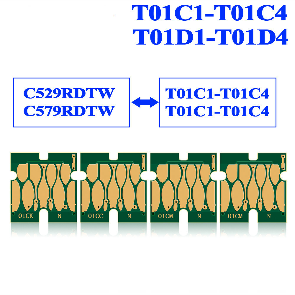 Ink cartridge Chip T01C1-T01C T01D1-T01D4 for Epson WF-C529R WF-C579R