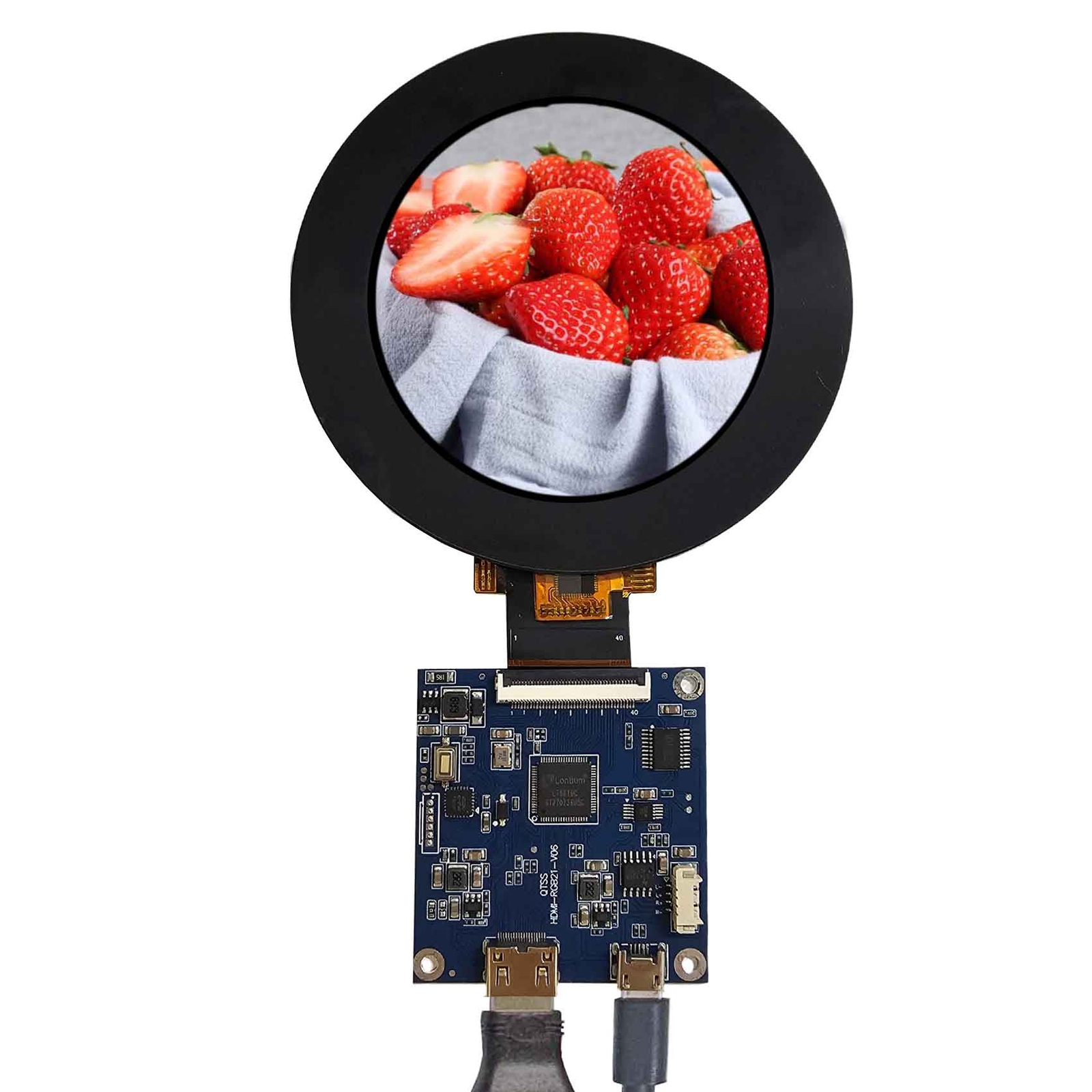 HDLCD Controller Board 2.8in Round LCD 480x480 Capacitive Touch LCD Screen