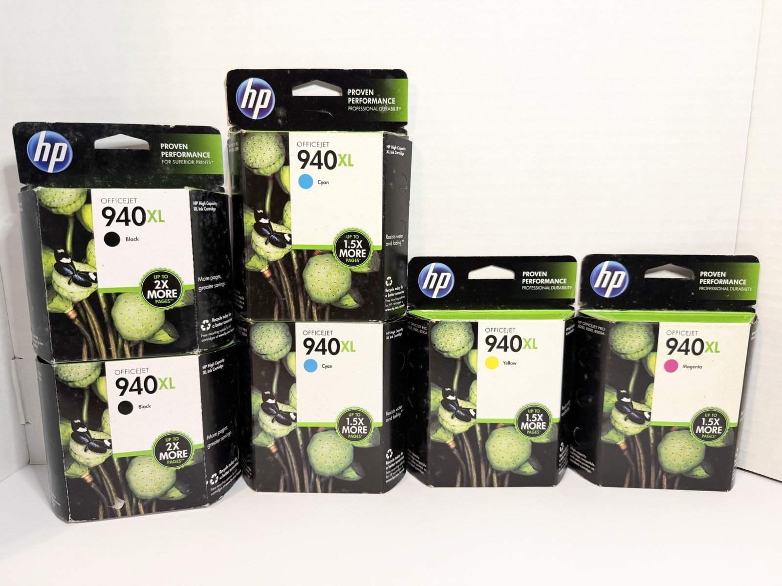 OEM HP 940XL Black, Cyan, Yellow, and Magenta Ink Cartridges - 6 - EXPIRED