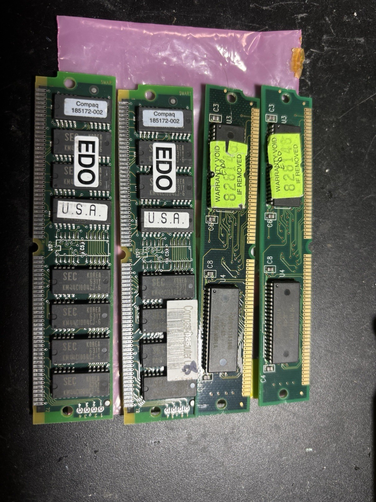 32MB Kit - Two Pairs Of 72pin 8MB EDO 60ns Ram Memory