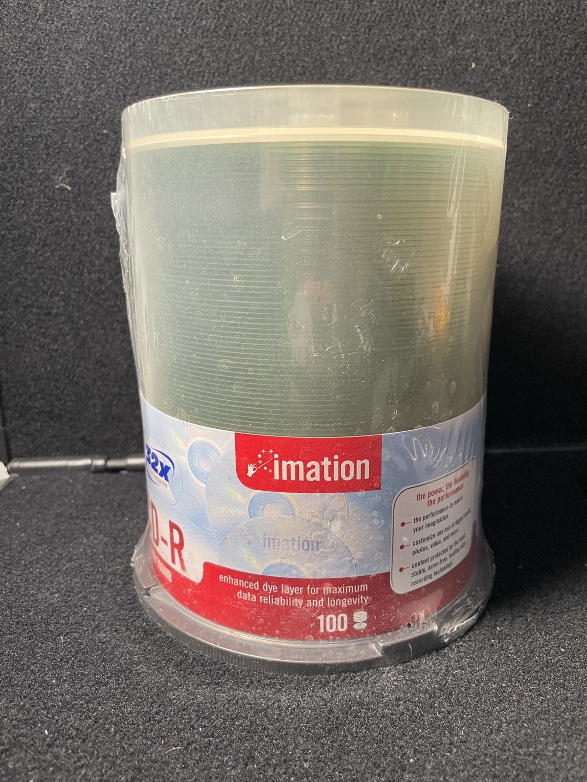 NEW Imation 100 Pack 32x 700MB 80 MIN 1x-32x Compatible CD-R SEALED