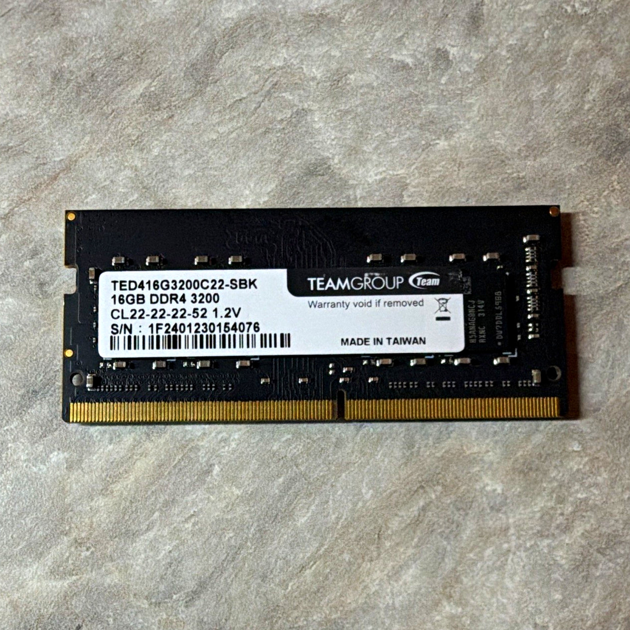 TeamGroup Elite 16GB DDR4-3200 SO-DIMM 260-Pin Non-ECC Unbuffered RAM