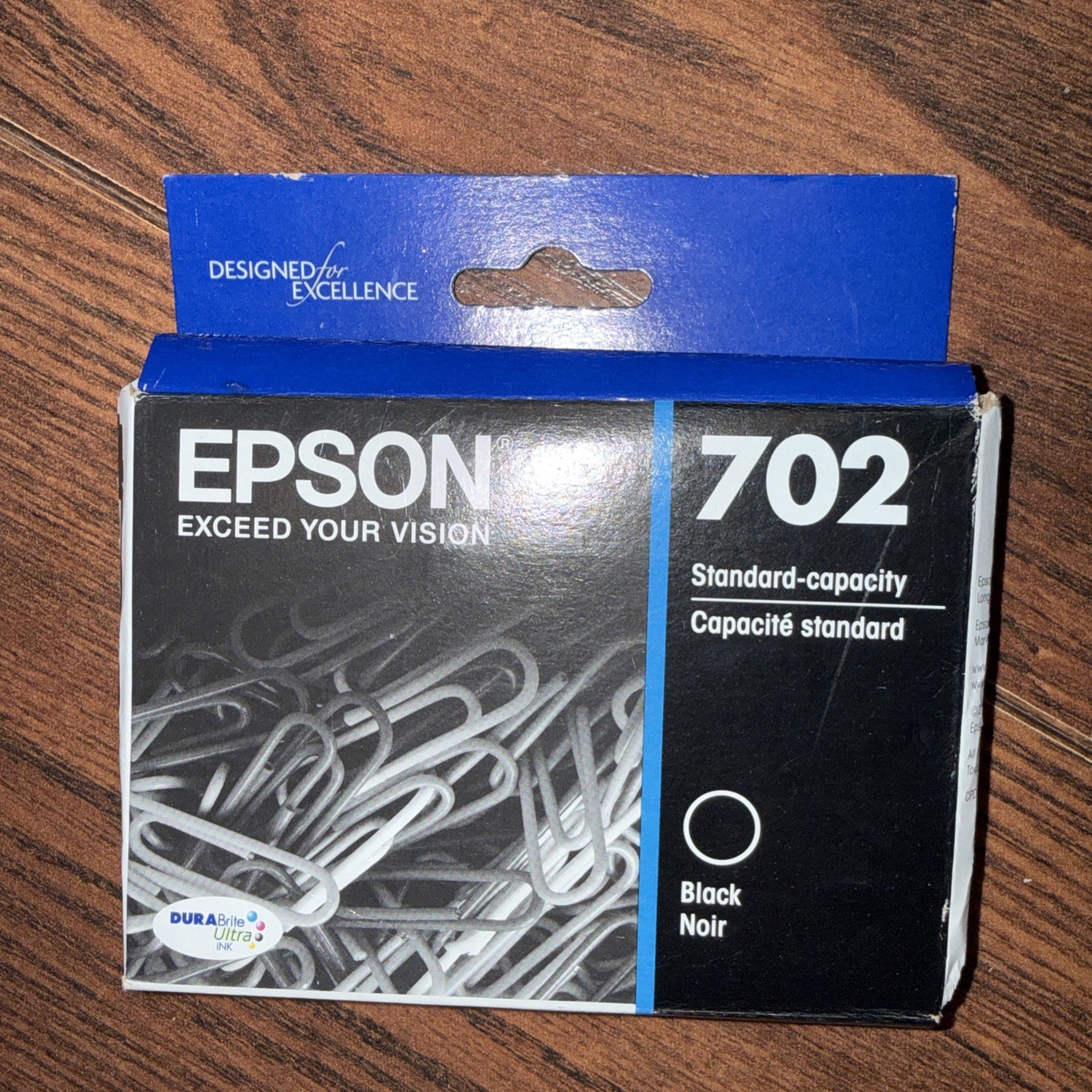 NEW Genuine Epson 702 Black Standard  Replacement Ink Cartridge Exp 8/26 OEM