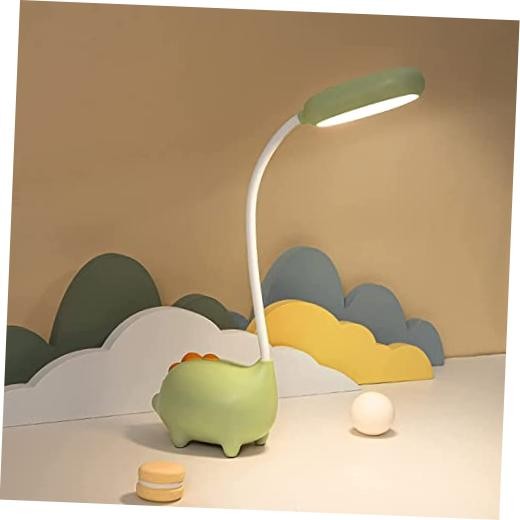 LED Desk Lamp, Dinosaur Night Light for Kids, Cute Bedside Reading Light |