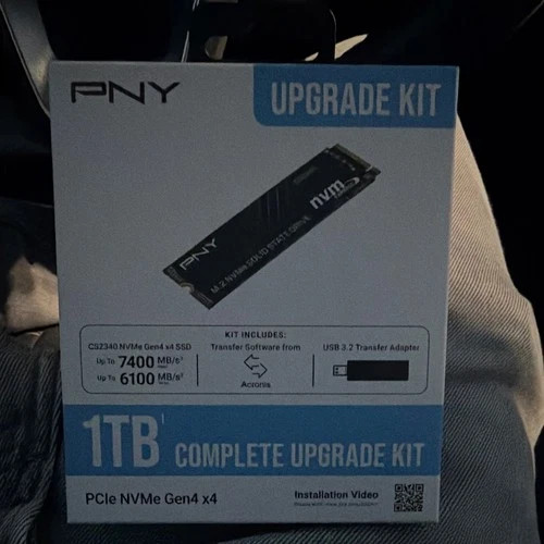 PNY CS2340 1TB PCIe NVMe Gen4 x4 M.2 Internal SSD Upgrade Kit