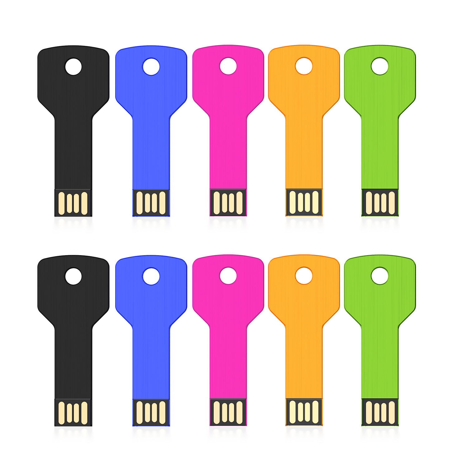 USB 2.0 10pcs 32GB Metal Key Model Flash Drive Memory Stick External Drive Mixed