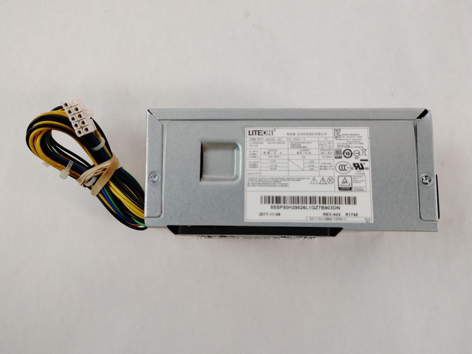 Lot of 5 LiteOn PA-2221-3 210W 10 Pin Power Supply for ThinkCentre M800 / M900