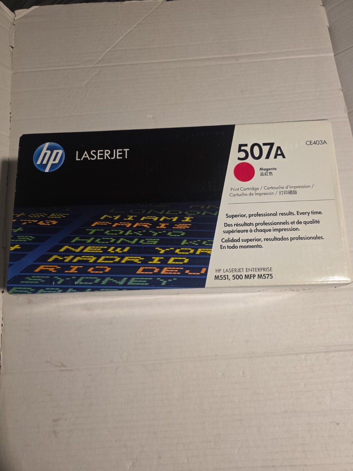 HP CE403A 507A Magenta All-in-One Print Cartridge New Sealed