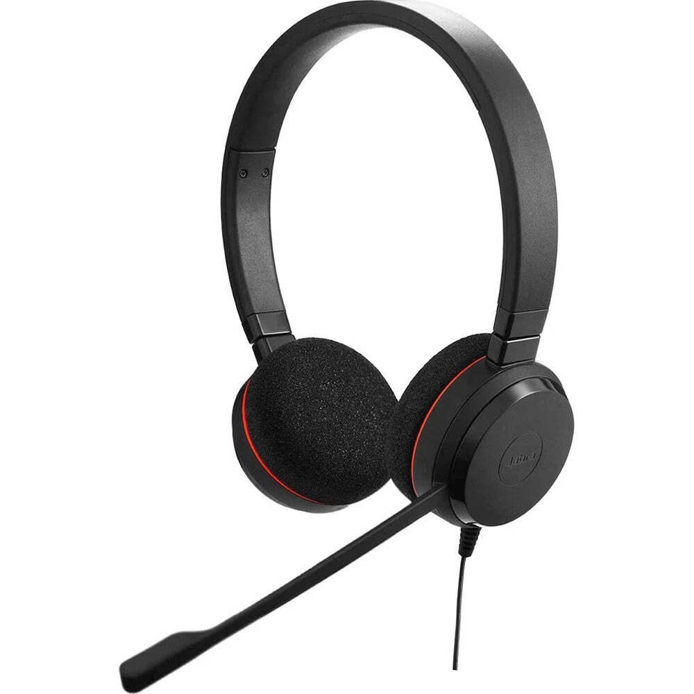 Jabra Evolve 20 USB-A Wired Stereo Headset Microsoft Teams Certified Black