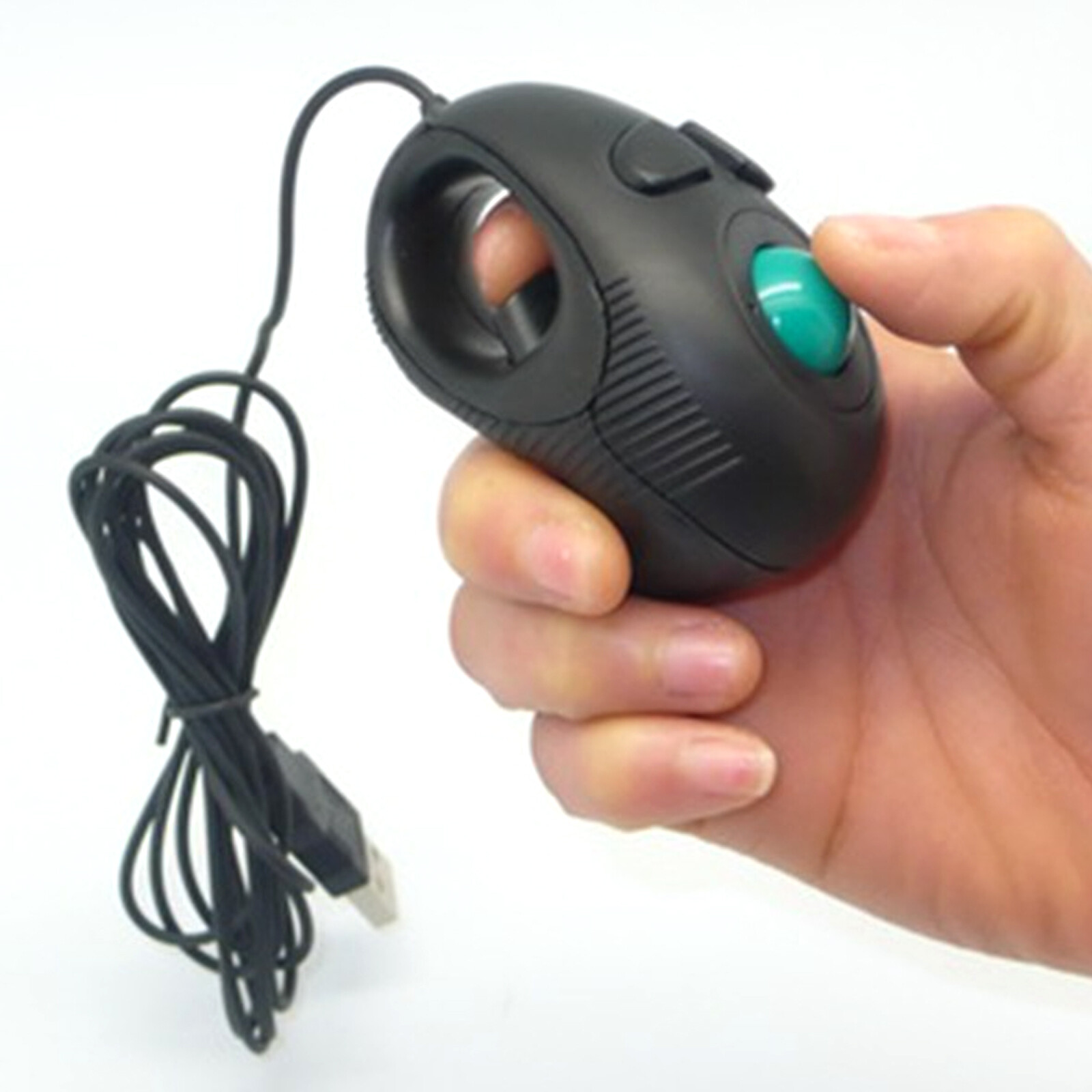 USB Finger Hand Held Handheld 4d Mini Portable Trackball Pc Computer Mouse MicPq