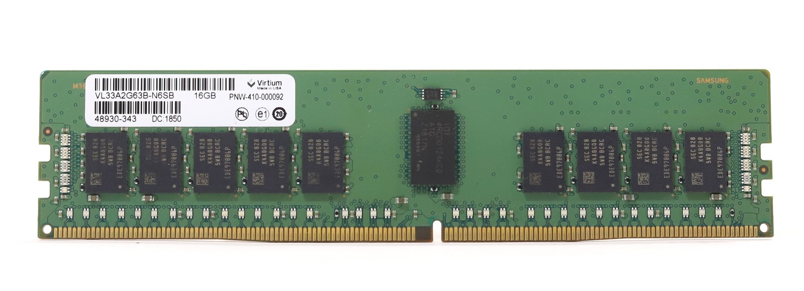 Virtium 16GB 2Rx8 PC4-17000 DDR4-2133MHz ECC REG Server Memory VL33A2G63B-N6SB