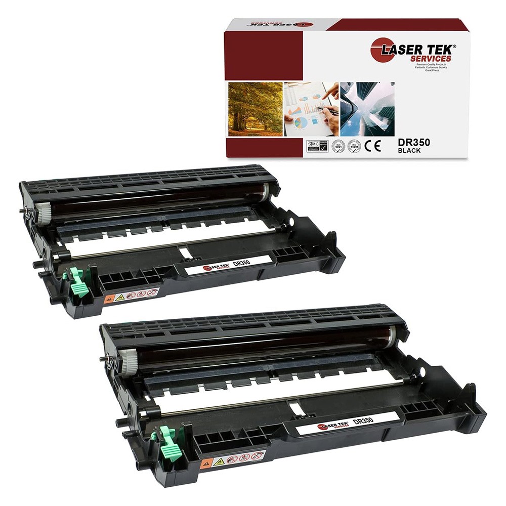 2Pk LTS DR-350 Black Compatible for Brother HL2030 2040, MFC7420 Drum Unit