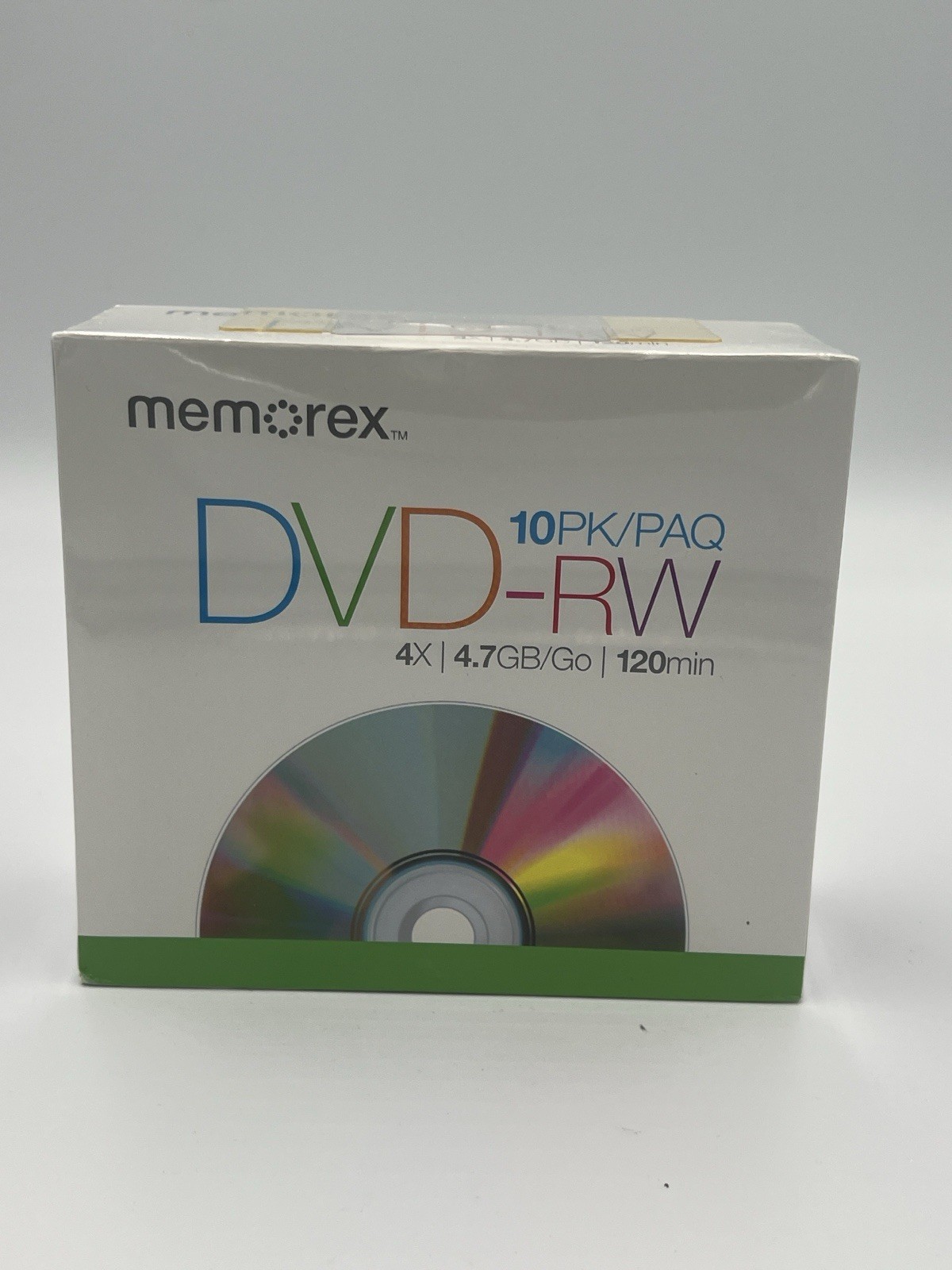 Memorex Rewritable DVD-RW 4X 4.7GB /Go 10 PK/PAQ 120 Min Brand New Sealed