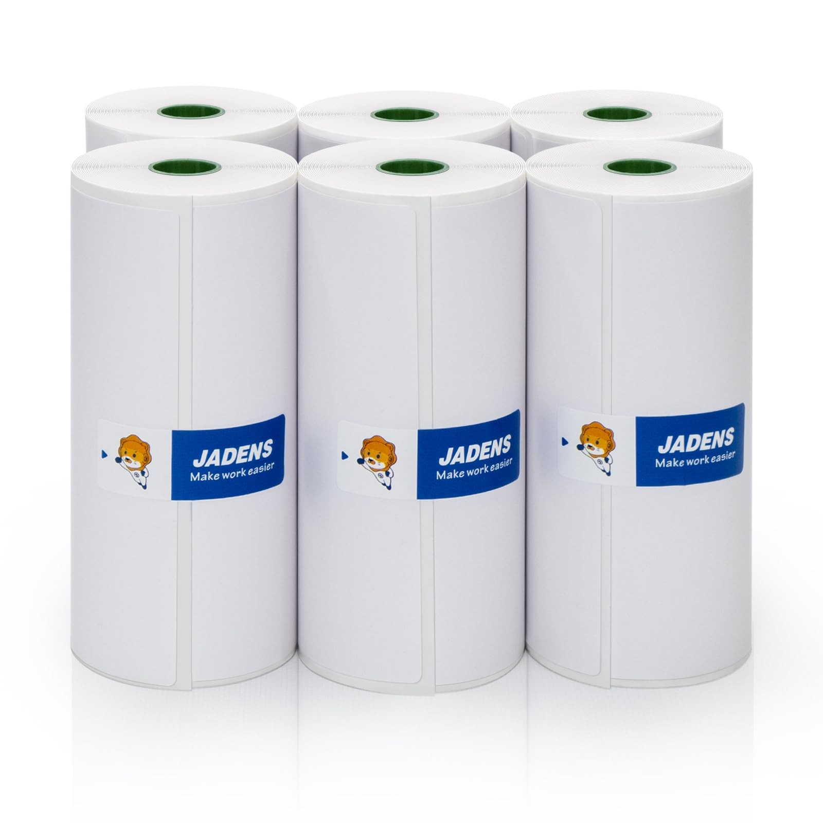 JADENS 6 Rolls Thermal Label Paper, 4×6'' Compatible with C10 white