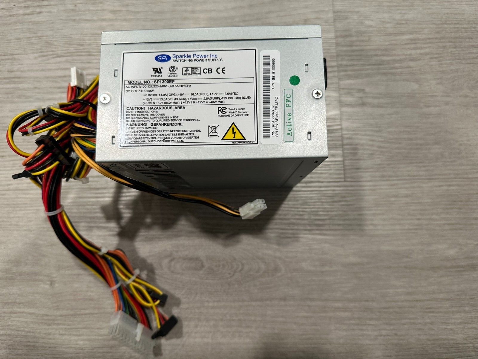 Sparkle-Power-300Watt Power-Supply-P-N-SPI300EP-MPC-24-Pins-MODEL-SPI-300EP