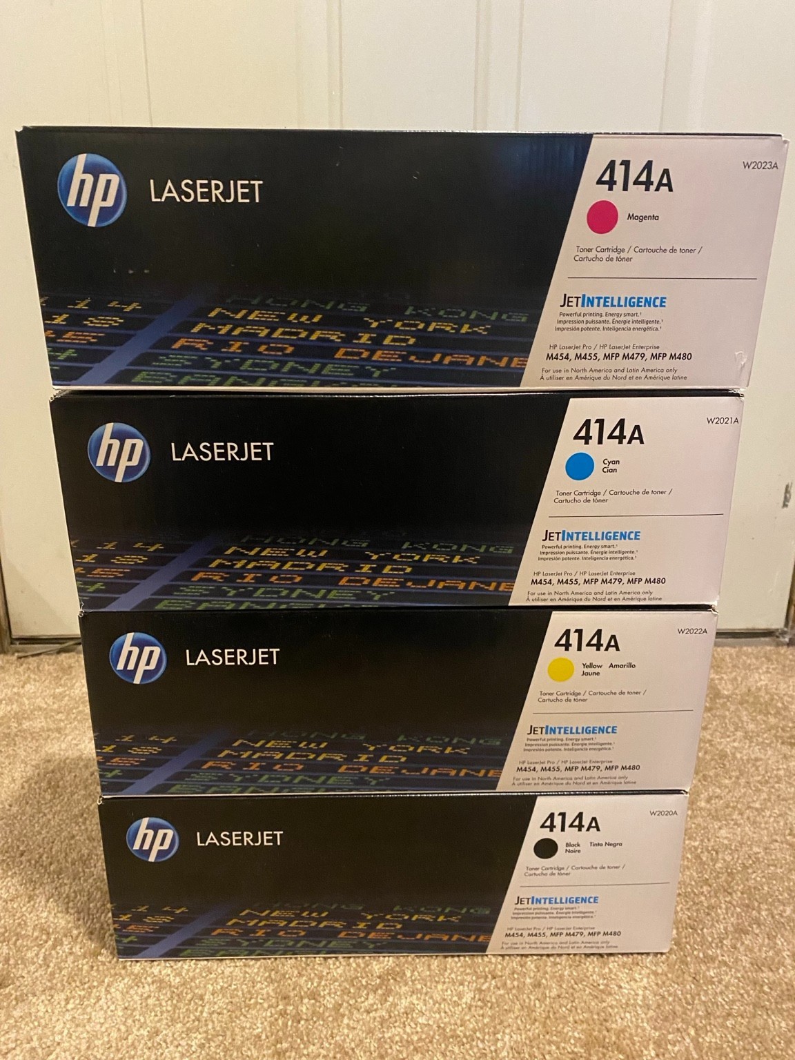 Genuine OEM HP 414A Toner Cartridge Set W2020A W2021A W2022A W2023A New