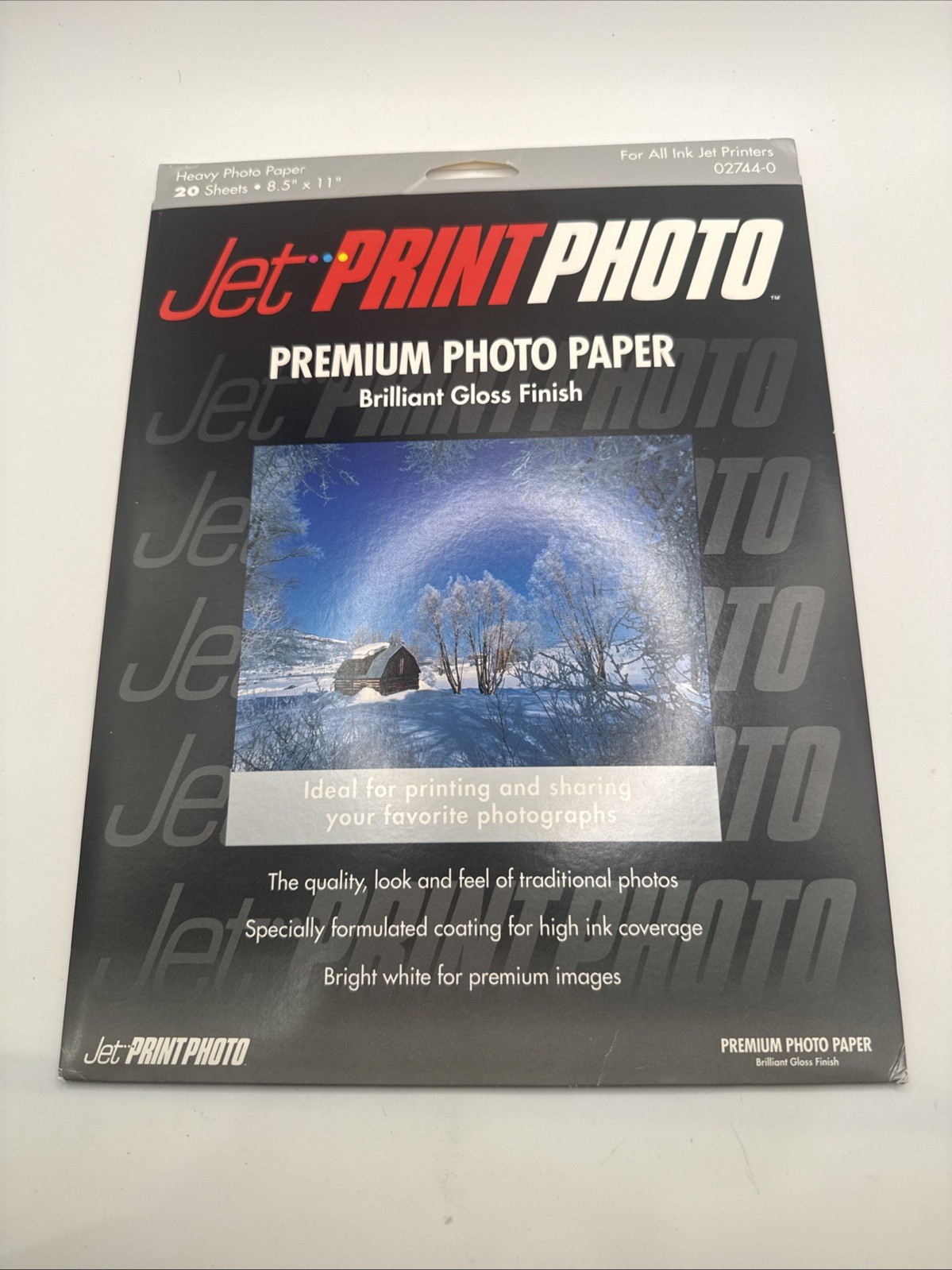 JET PRINT PHOTO 20 Sheets 8.5x11 Premium Glossy Heavy Inkjet Photo Paper 02744-0