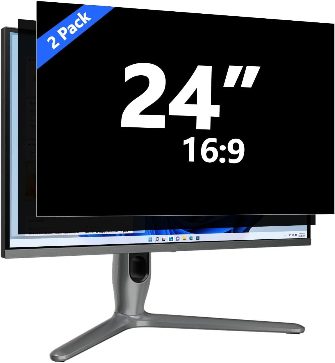 [2-Pack] 24 Inch Monitor Privacy Screen, Anti-Glare Blue Light Filter