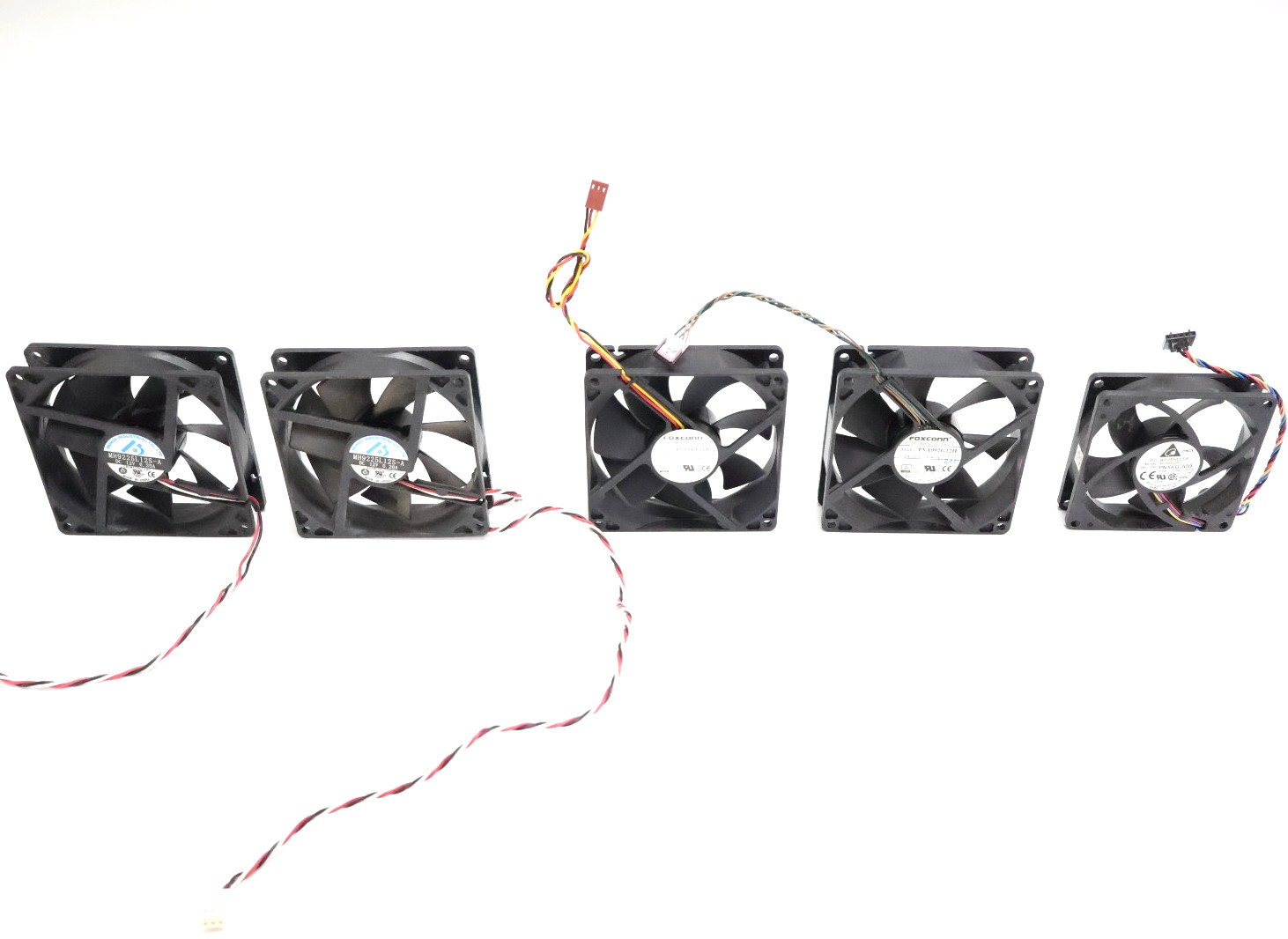 Lot of 5 Muhua MH9225L12S-A Foxconn 92mm Brushless DC Cooling Fan PVA092G12M