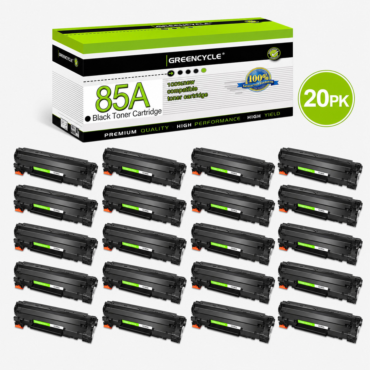 20PK Black CE285A Toner Fits for HP LaserJet Pro M1137 M1138 M1139 M1210 M1212F