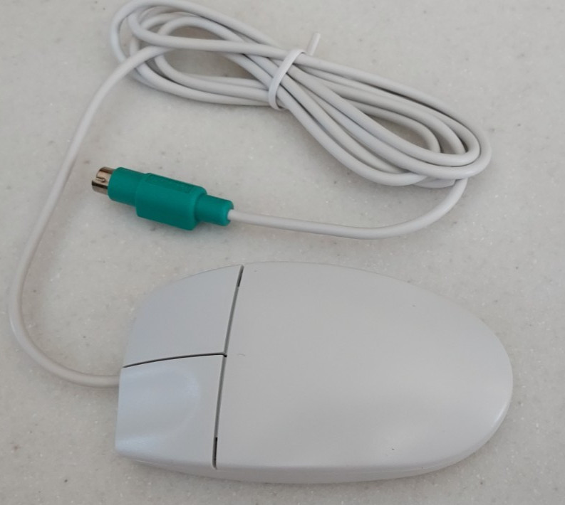 Vintage LOGITECH M/N: M-S34 WHITE PS/2, ROLLERBALL 2 Buttons New Out of Box m-1