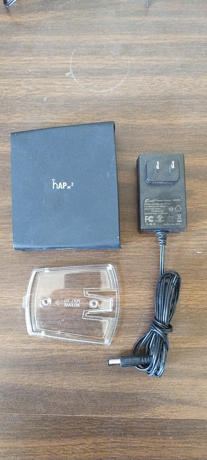 MikroTik hAPAC2 Wireless Router (RBD52G-5HACD2HND-TC-US) W/Adapter and Plate