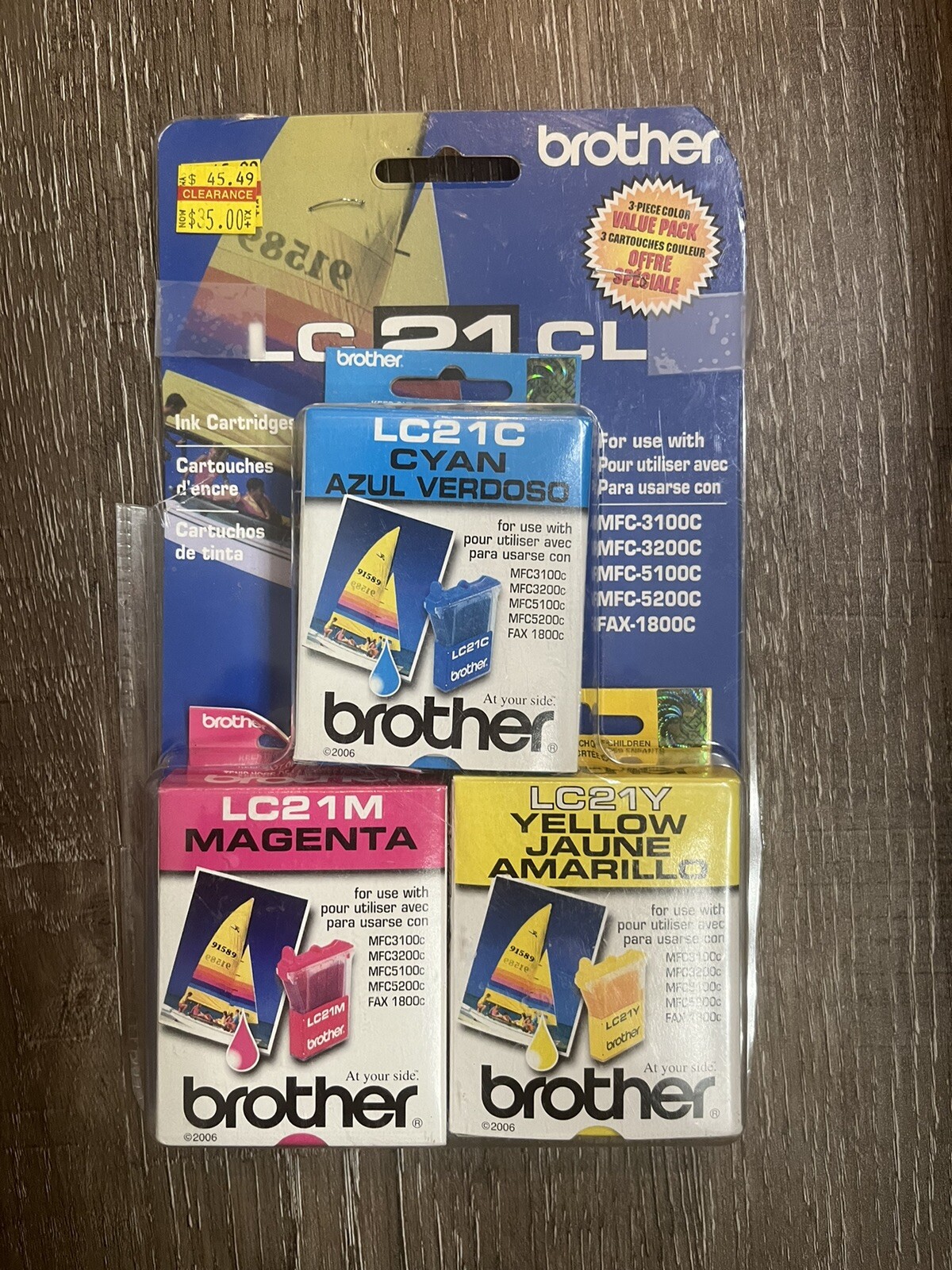 Brother LC21CL Ink Cartridges - LC21M Magenta - LC21C Cyan - LC21Y Yellow