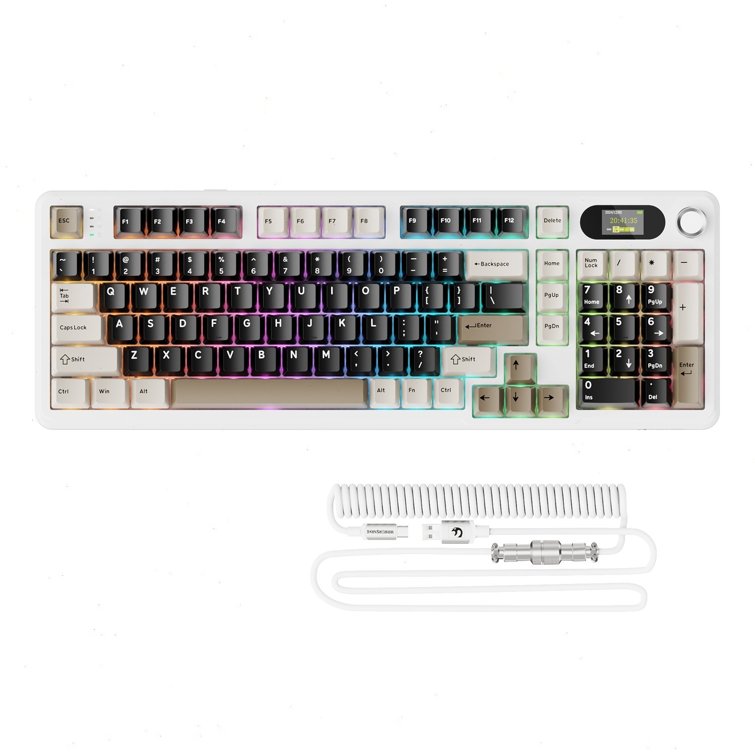 keyboard and Coiled Cable