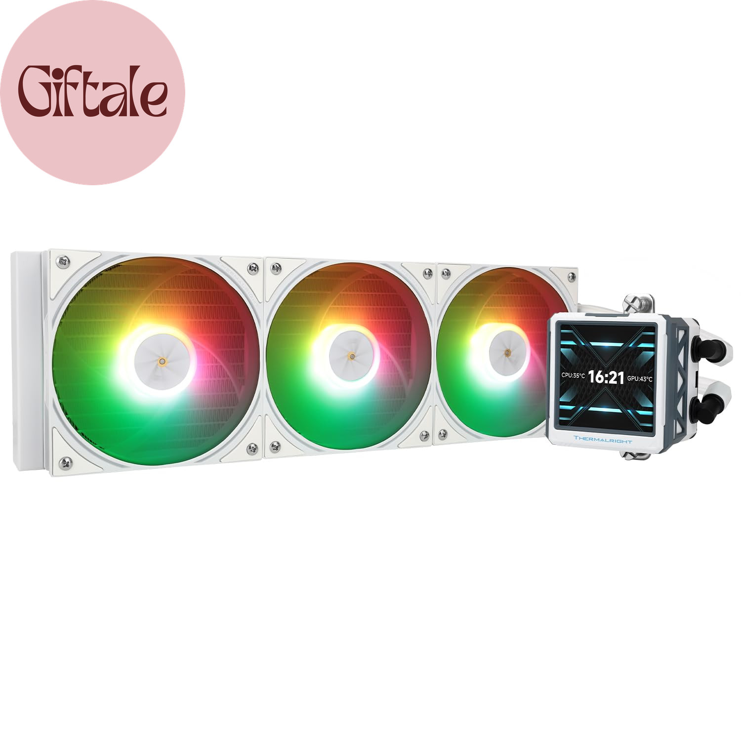 FW360 Ultra ARGB White CPU AIO Cooler,Pc 360 Specification Water Cooler System,I