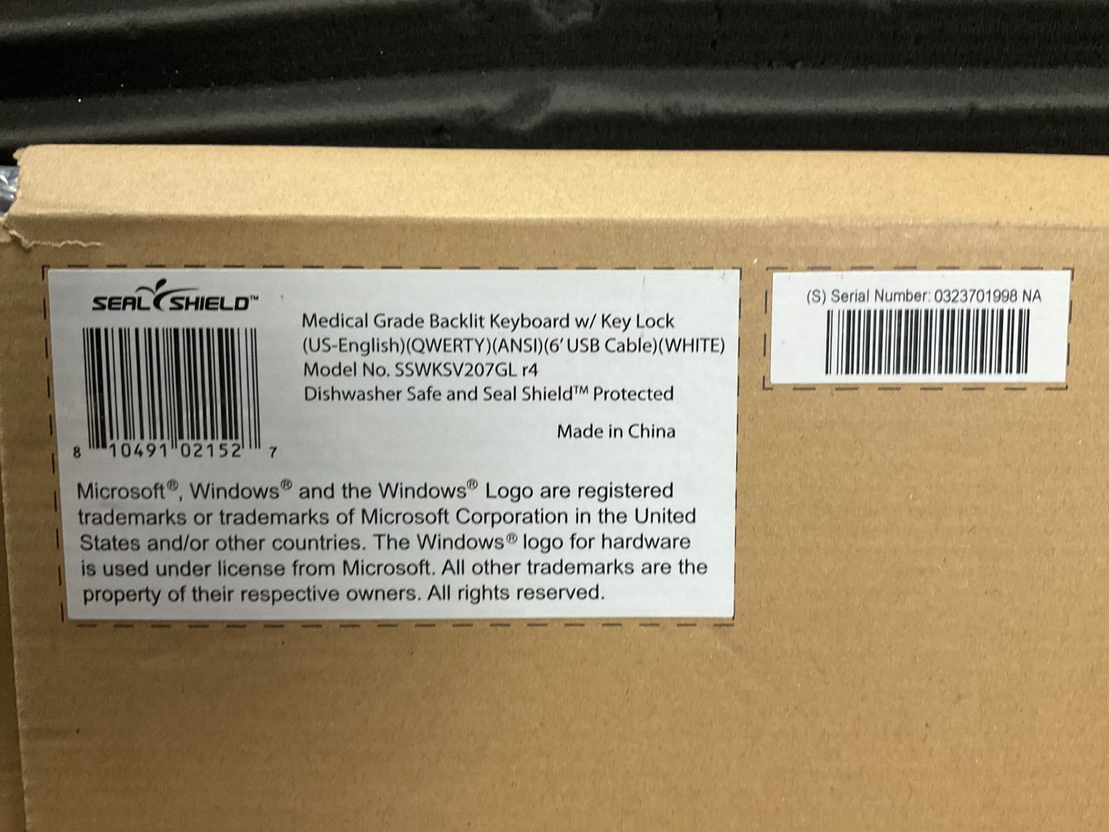 Seal Shield Silver Seal Glow USB Keyboard white SSWKSV207GL ✅❤️️✅❤️️ BRAND NEW