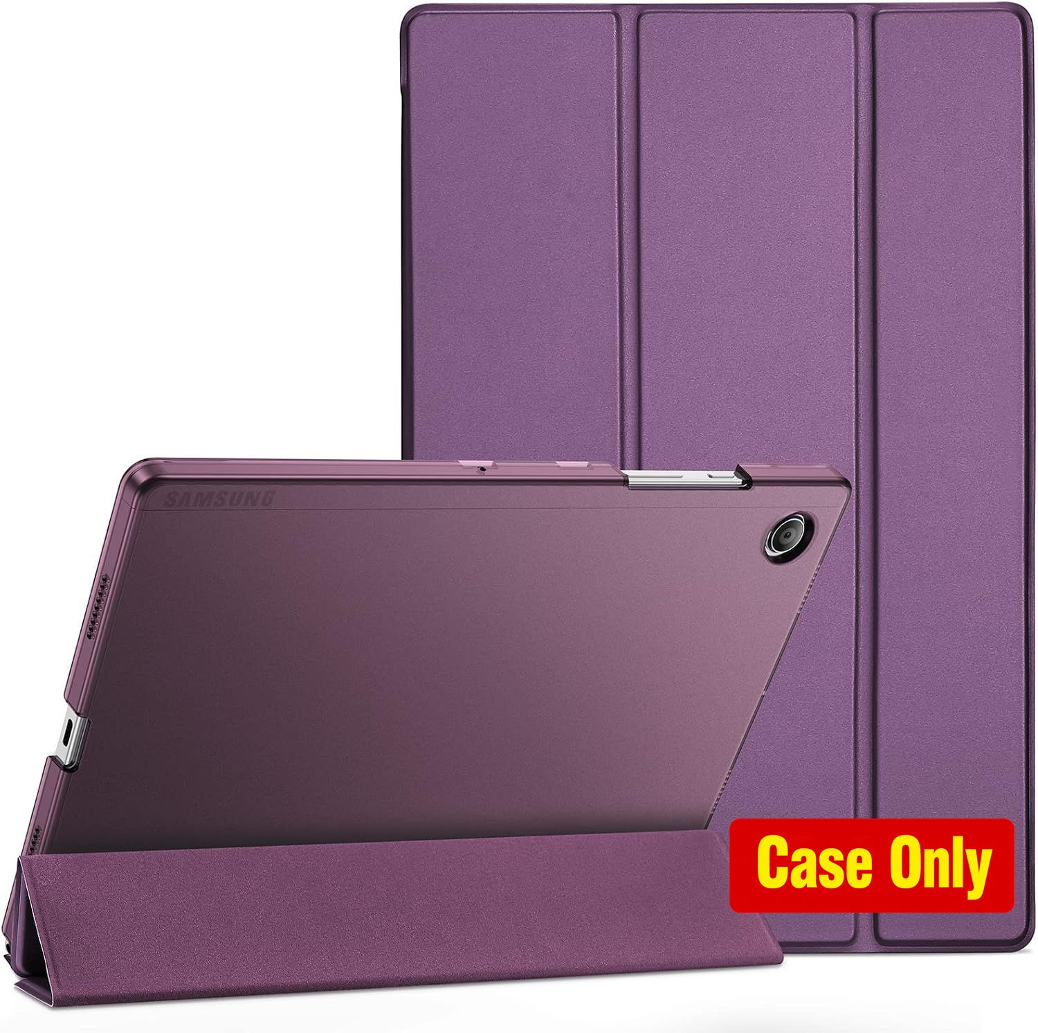 Slim Hard Shell Protective Cover Case for Galaxy Tab A8 10.5 - Purple Stand