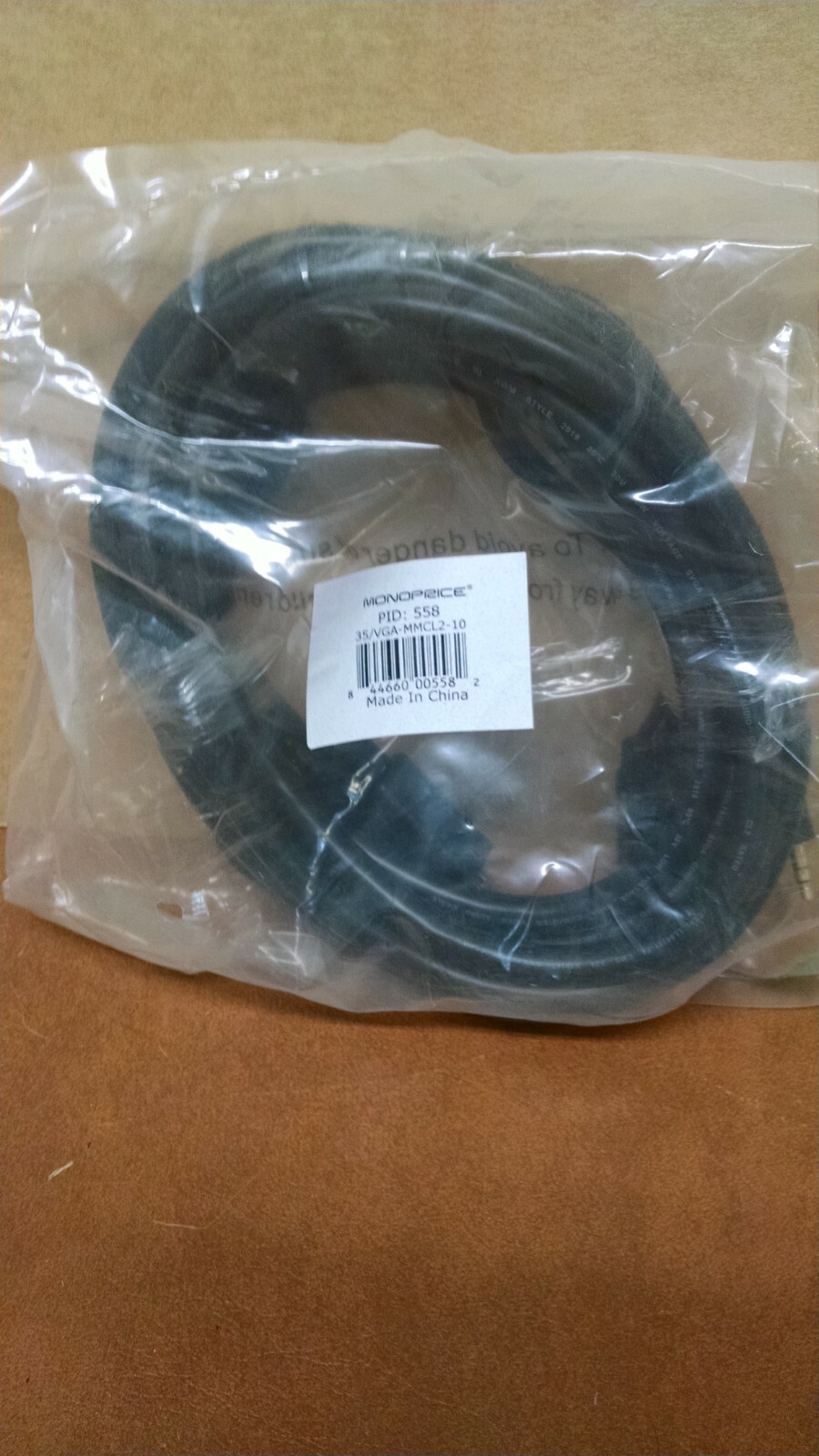 MONOPRICE CPU Cord,SVGA/3.5mm Stereo M to M,10ft, 558, Black