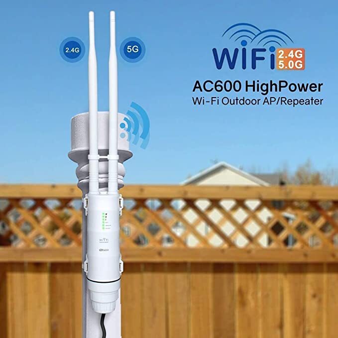 Outdoor WiFi Range Extender Long Range AC600/N300 Router Wireless Access Point