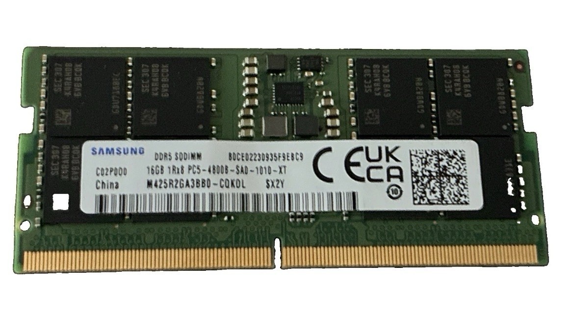 Samsung 16GB PC5-38400 DDR5 4800 MHz SODIMM Laptop Memory RAM