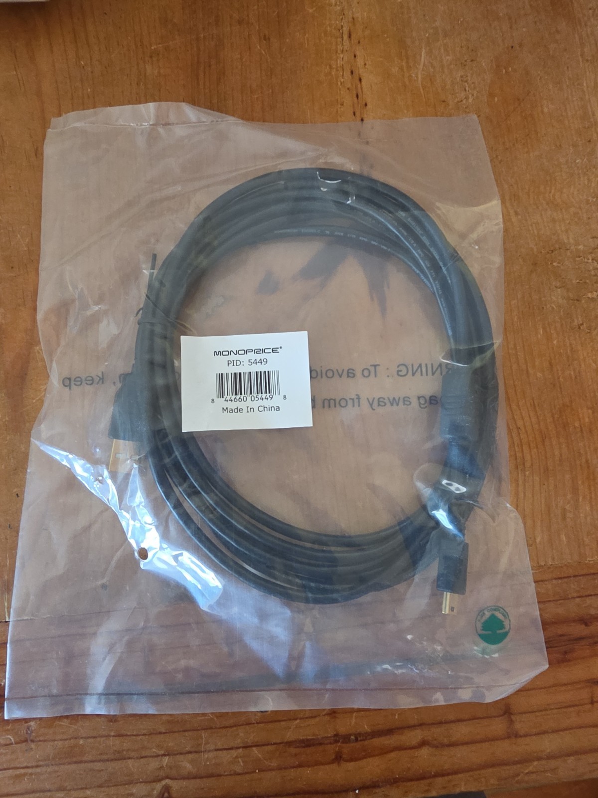 Monoprice Standard USB Cable,Black,10ft L 5449 Monoprice 5449 0844660054498