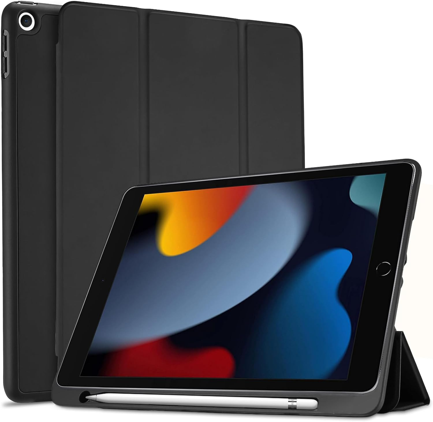 ProCase Smart Case for Apple iPad 10.2 9th 8th 7th Gen Black Slim Stand Cover