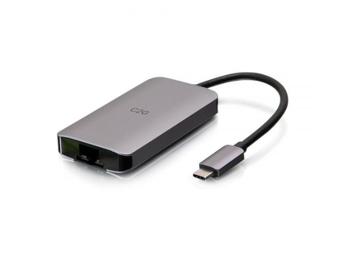 C2G USB C Dock & HDMI, USB, Ethernet, USB C & Power Delivery up to 100W C2G54456