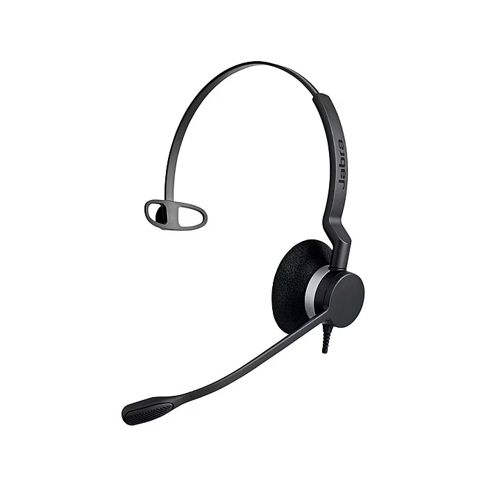 Jabra BIZ 2300 QD Mono Noise-Canceling Phone Headset, Over-the-Head, Black