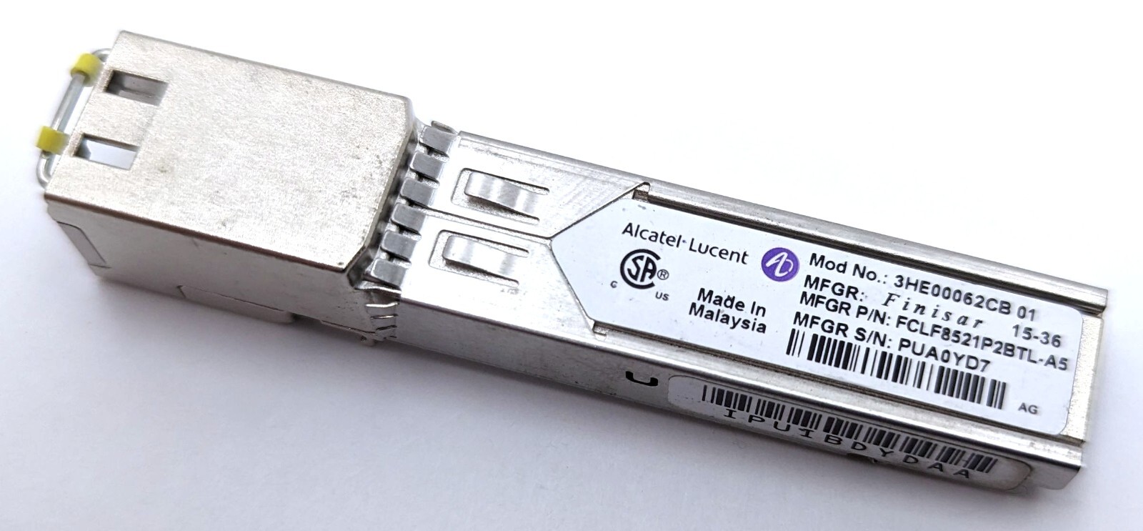 Lot of 3 Finisar Alcatel-Lucent 3HE00062CB 01 100m Copper RJ45 SFP Transceiver