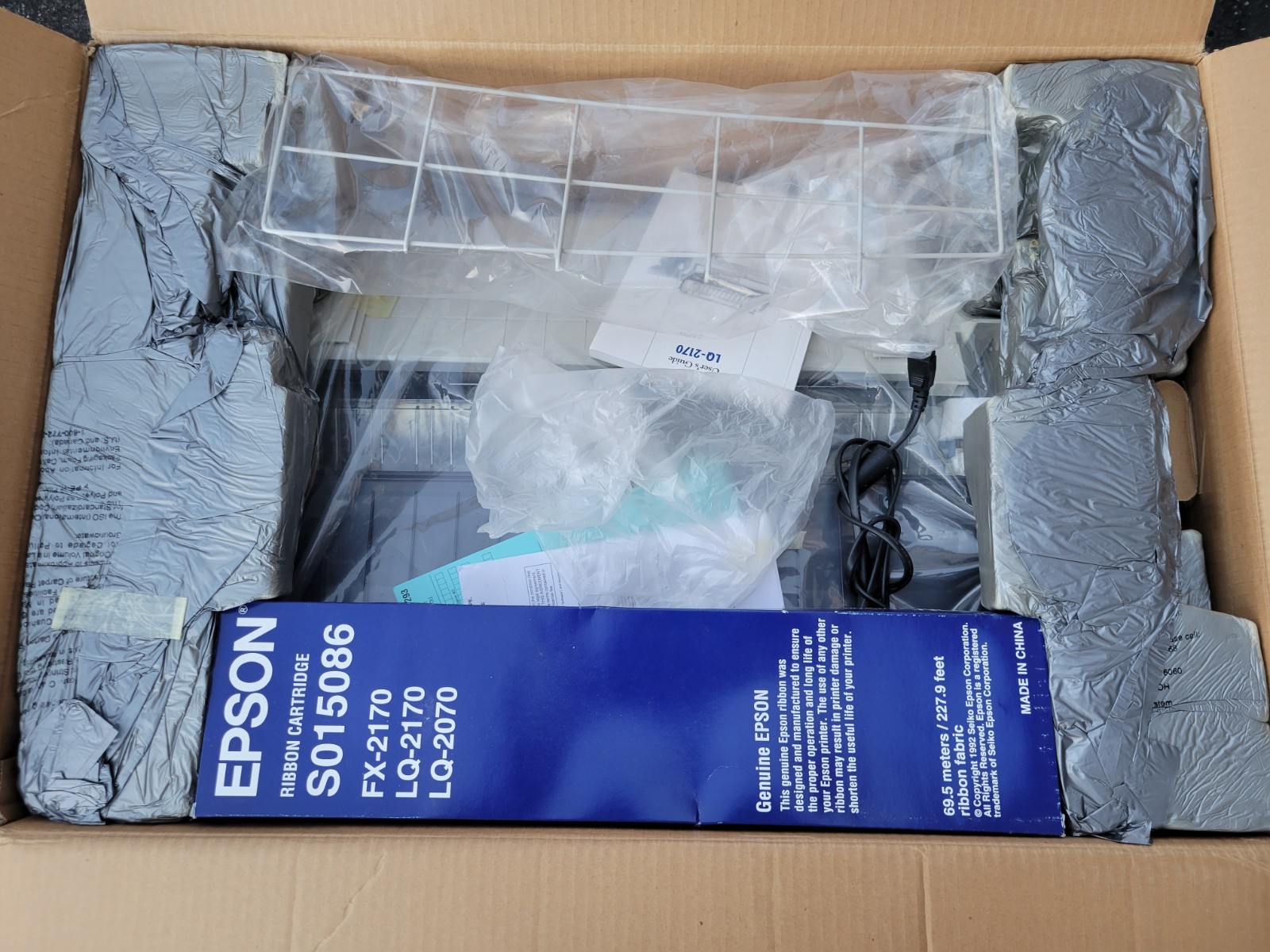 NEW OPEN BOX Epson LQ-2170 Impact Printer Ribbon Cartridge Bundle Complete