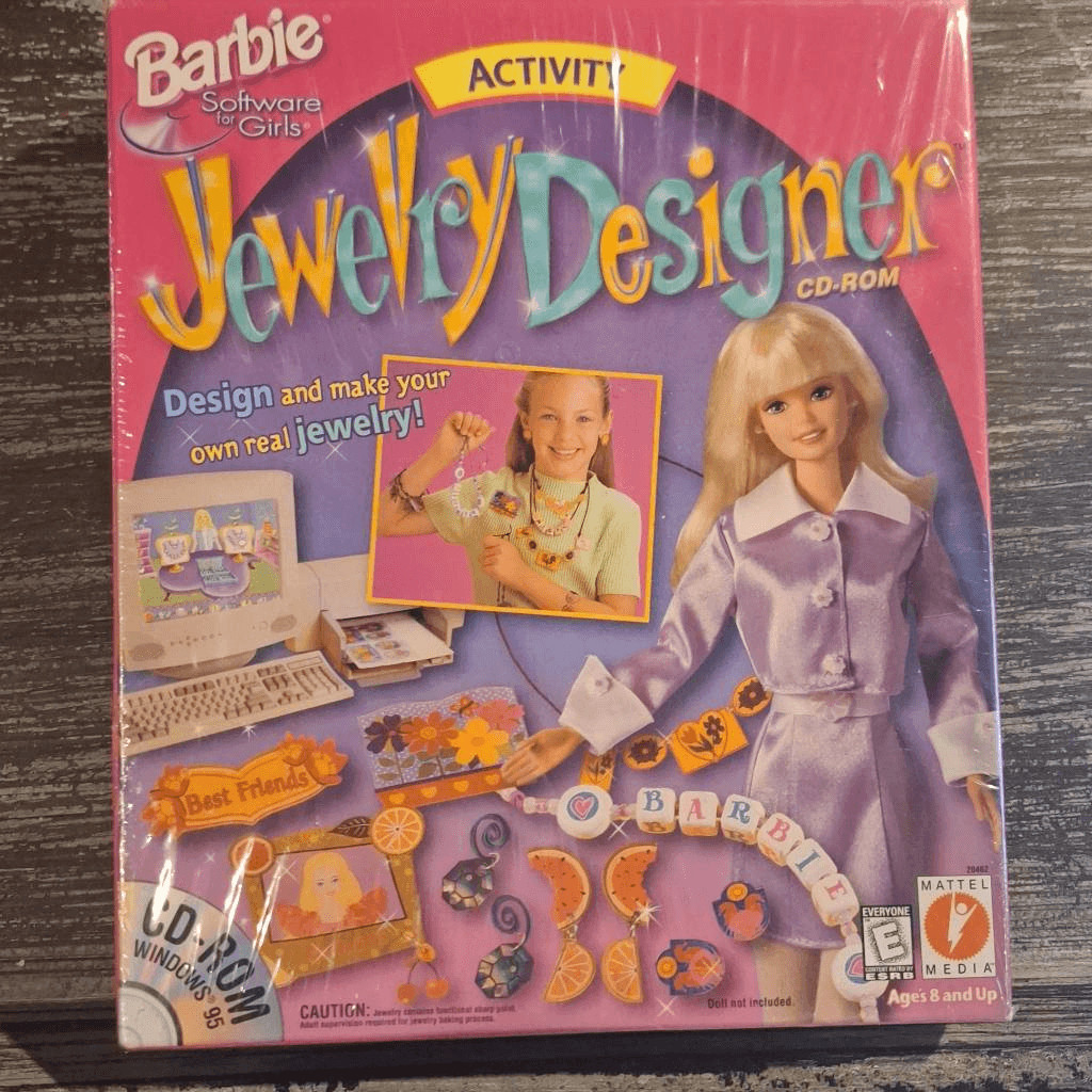 1998 Barbie Jewelry Designer CD-ROM Activity Factory SEALED