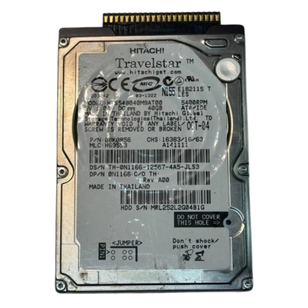 Dell N1166 Hitachi 80GN 40GB 5400RPM IDE ATA-100 2.5" HDD HTS548040M9AT00