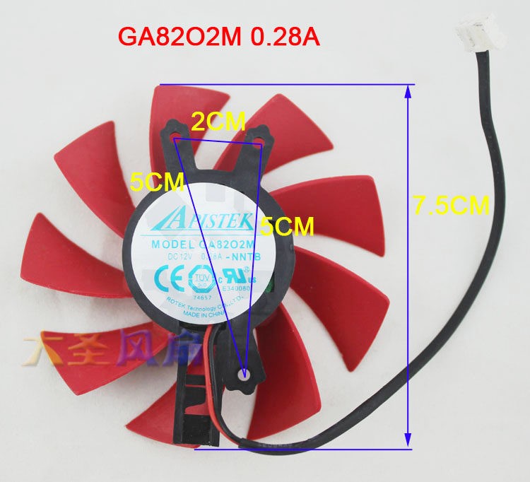 New For GAINWARD GTX650 GTX650TI GTX750 GT740 GT640 Graphics Card Cooling Fan