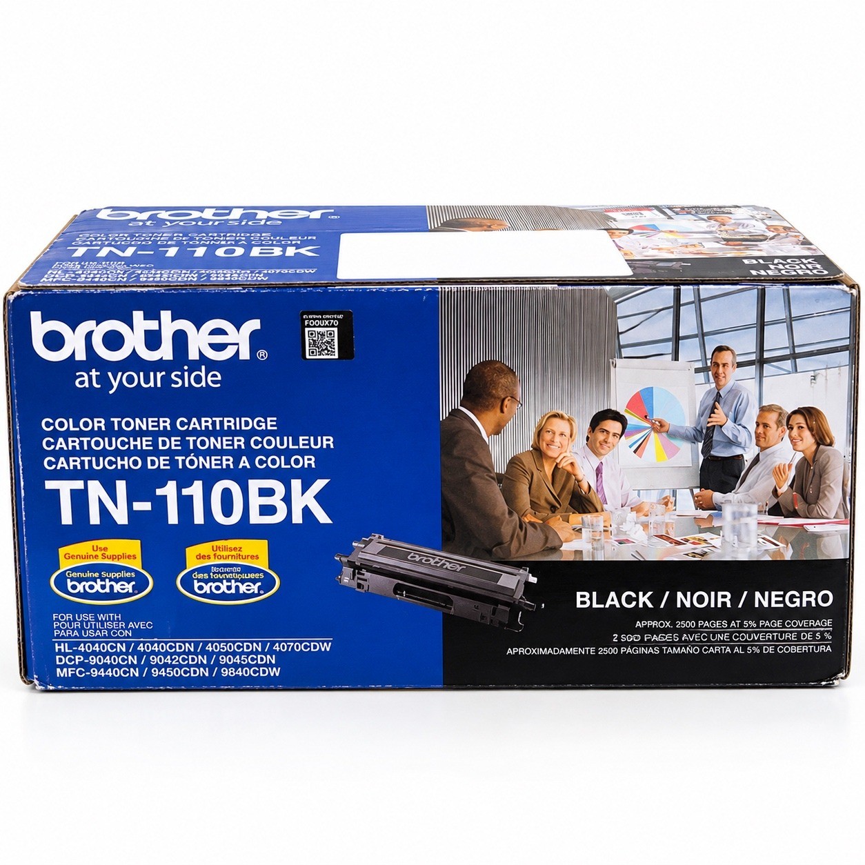 Brother TN-110BK Black Toner Cartridge Genuine OEM New Factory Sealed