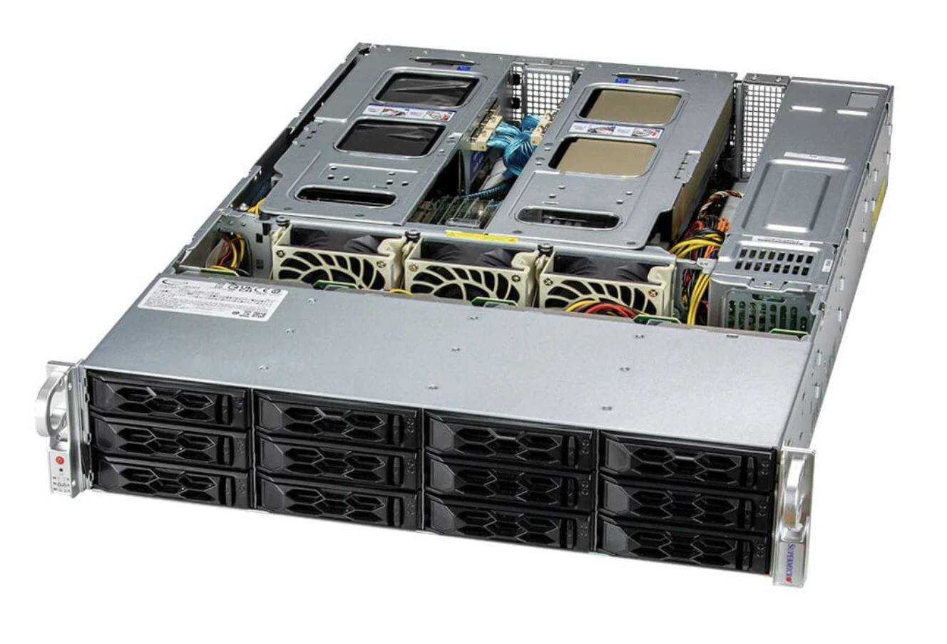 SUPERMICRO Server SYS-620C-TN12R 2U 12xNVME U.2 2x Xeon 4300/5300 series CPU