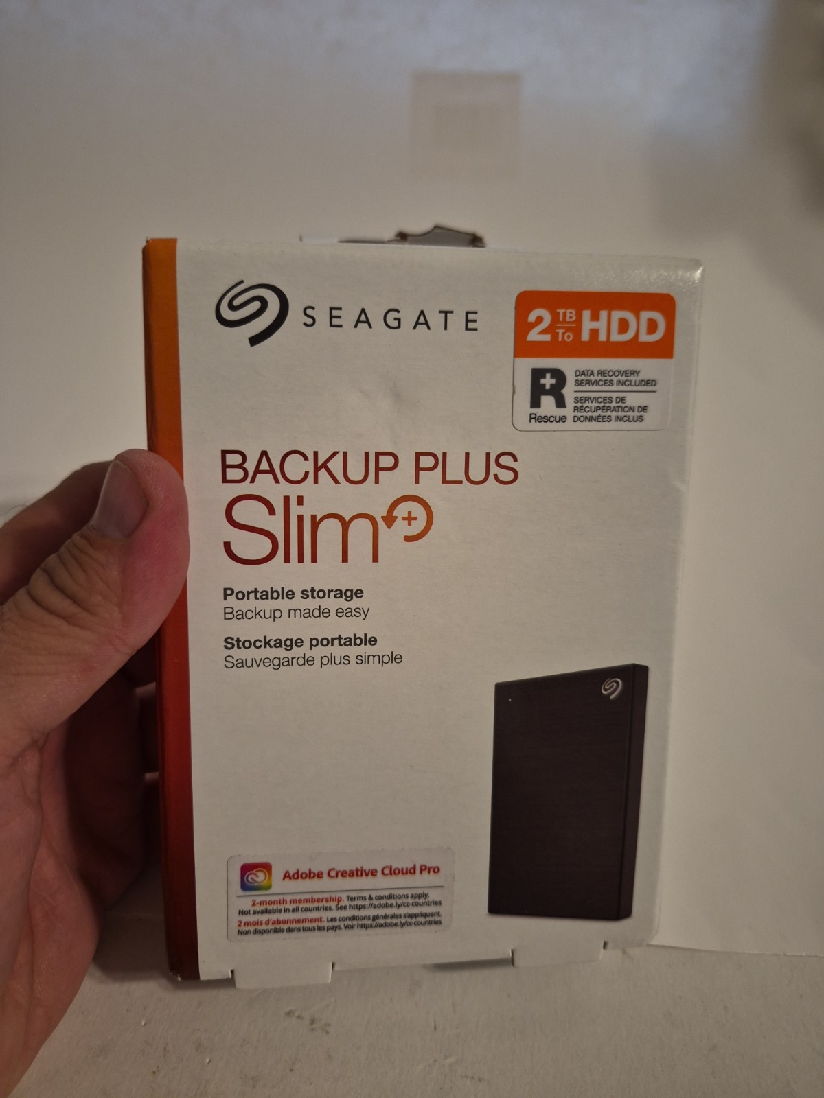Seagate STHN2000400 Backup Plus Slim USB 3.0 2TB External Hard Drive - Black
