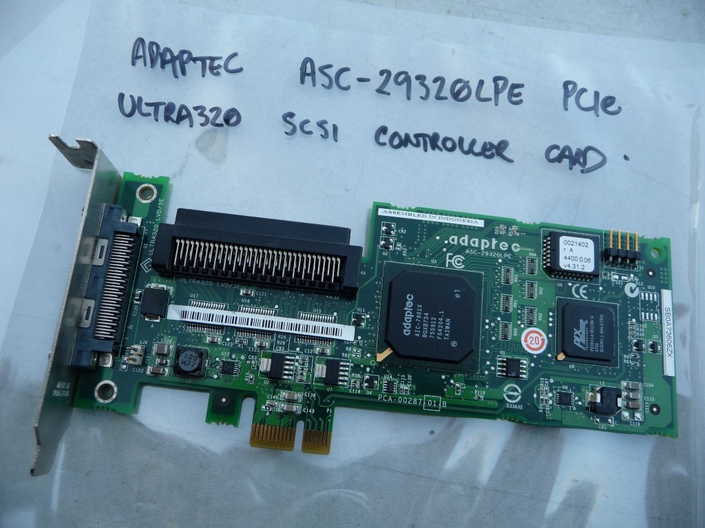 AU SELLER Adaptec ASC-29320LPE PCI-E  ULTRA320 SCSI Card -TESTED