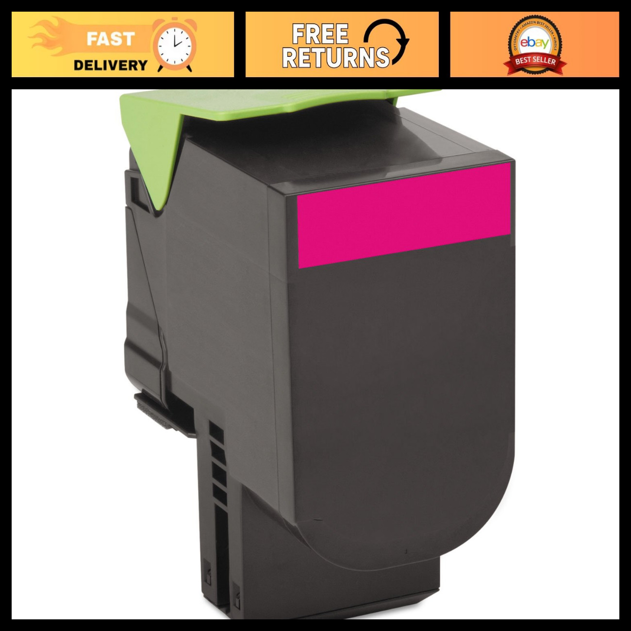 Magenta Toner Cartridge for Lexmark Printers - High Yield, Return Program Compat